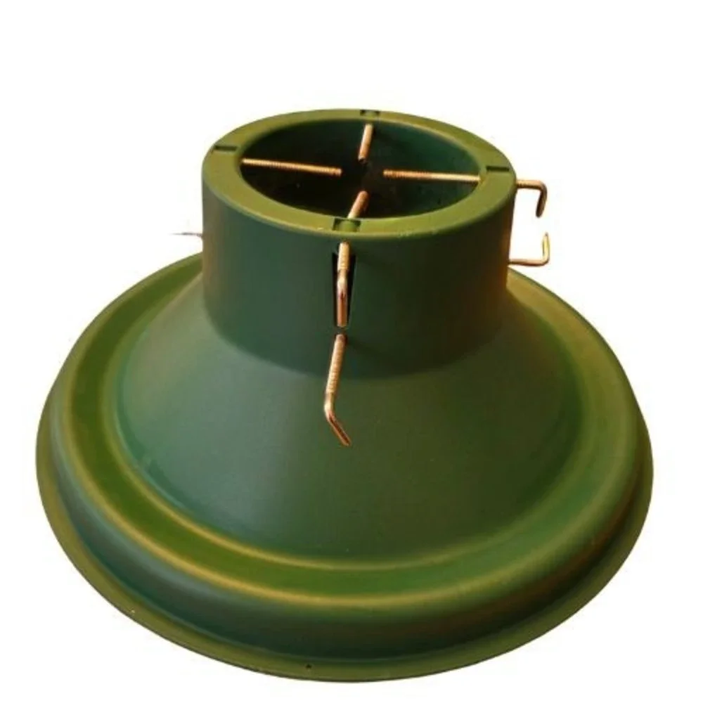 Green Plastic Christmas Tree Stand for Live‎ Trees 18 Inch Wide Base 4 Bolts